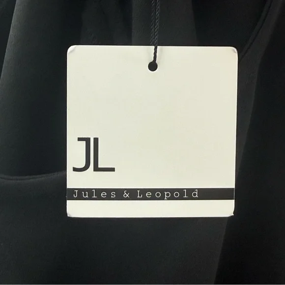 NWT Jules & Leopold Sleeveless Classic Cropped Blouse Shirt Black Size Large - Picture 5 of 8